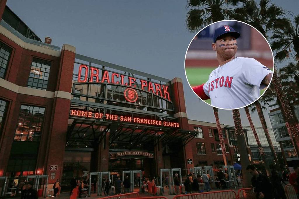 La imagen muestra a Rafael Devers y los SF Giants