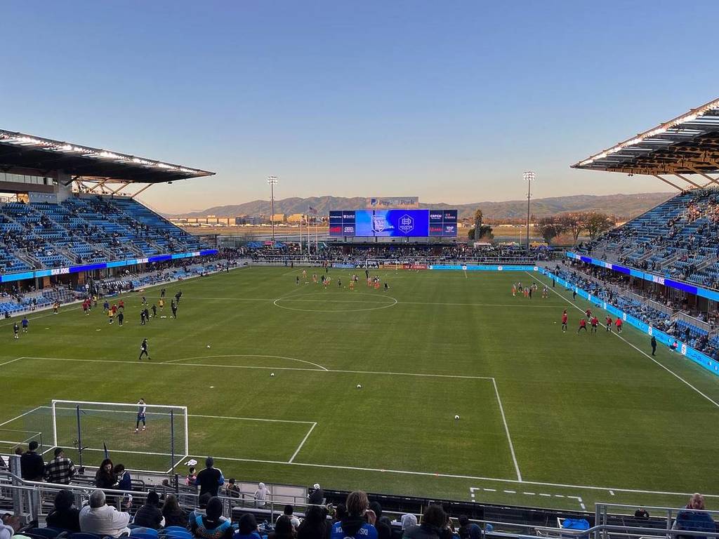 PayPal park in San Jose at sunset