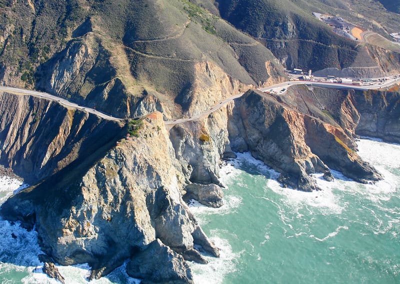 Devil's Slide highway in California.