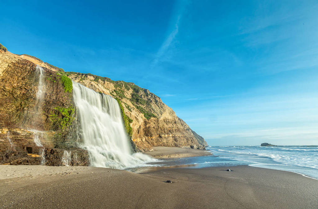 Alamere Falls on a sunny day.