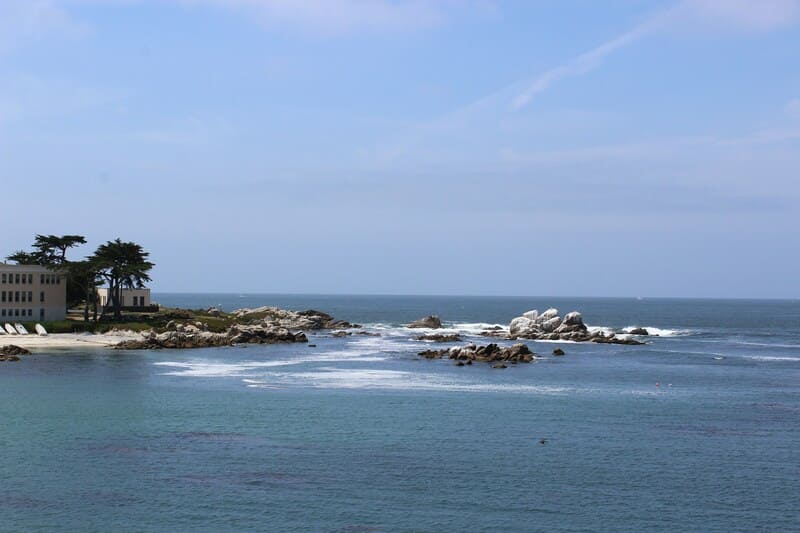 View of the ocean in Monterey, CA