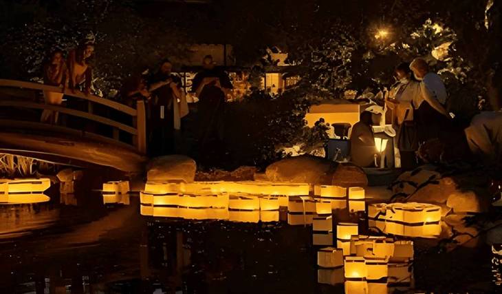 Asista a una ceremonia de flotación de linternas en uno de los jardines japoneses más antiguos del hemisferio occidental, a una hora de SF