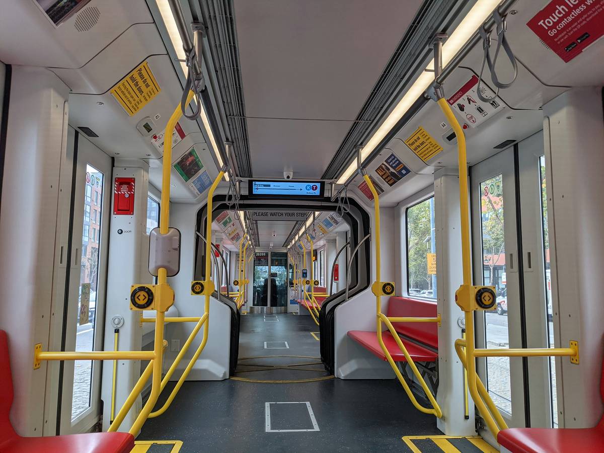 the inside of the muni in SF