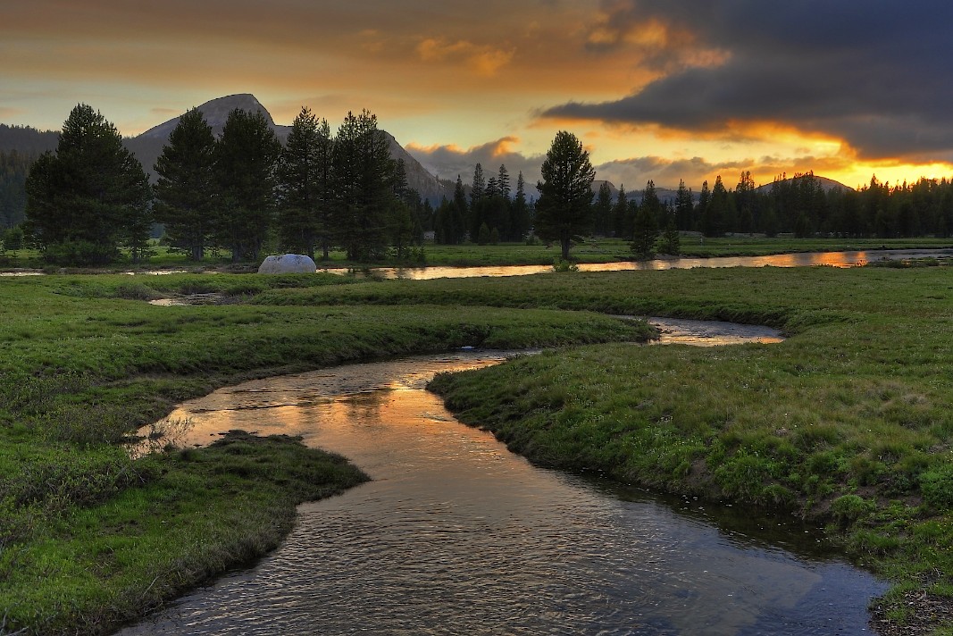Tuolumne Meadows at Sunset in Yosemite