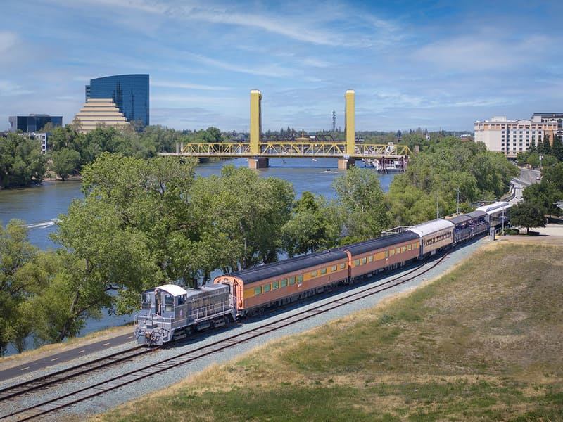 Excursion train ride at the CA State Railroad Museum.