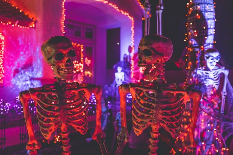 Skeletons at a Halloween event