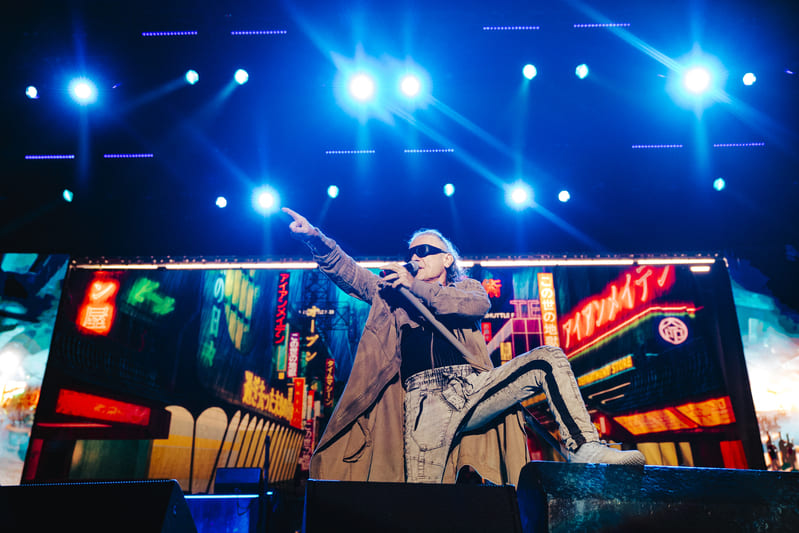 Iron Maiden performs at Aftershock 2024.