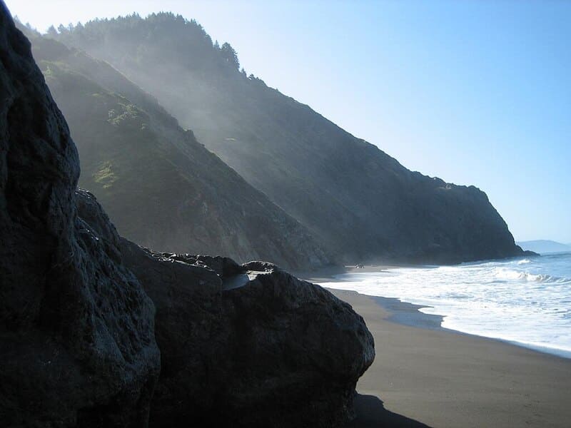 Black sand beach at the Lost Coast, CA
