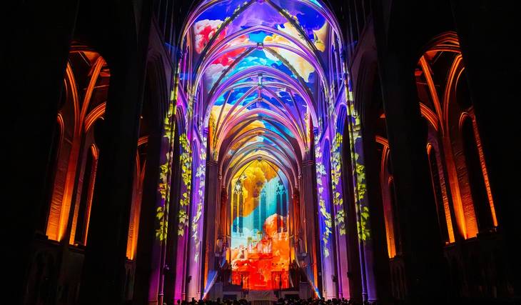 An otherworldly audiovisual experience is transforming San Francisco’s Grace Cathedral — from the creatives behind Billie Eilish and U2’s world tours