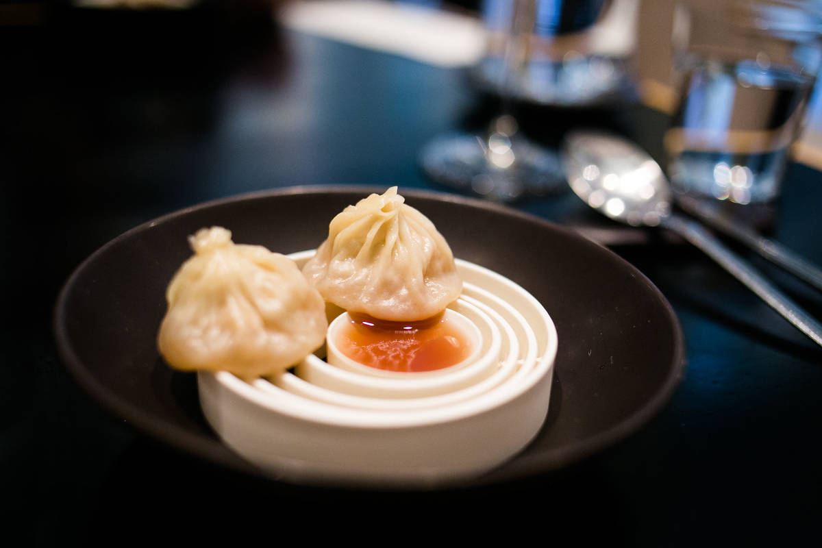 dumplings at SF restaurant Benu