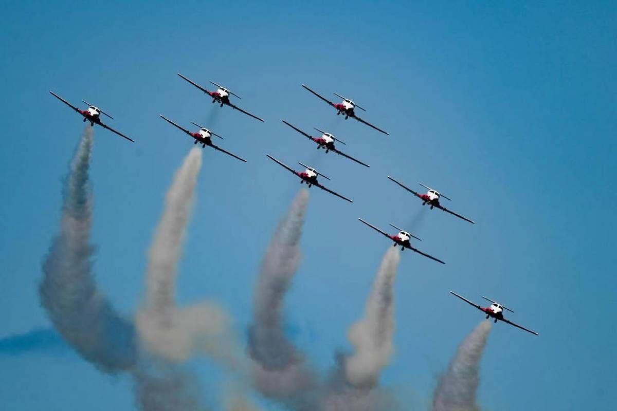 canadian snowbirds flying