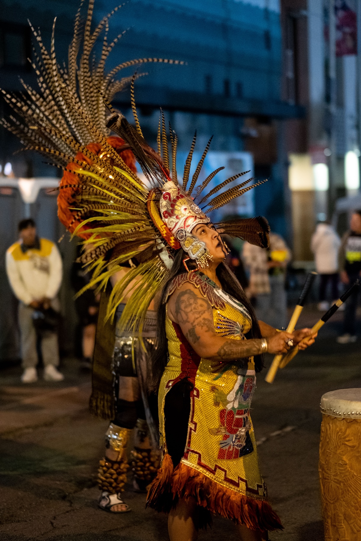 an Aztec Dancer at an event in SF