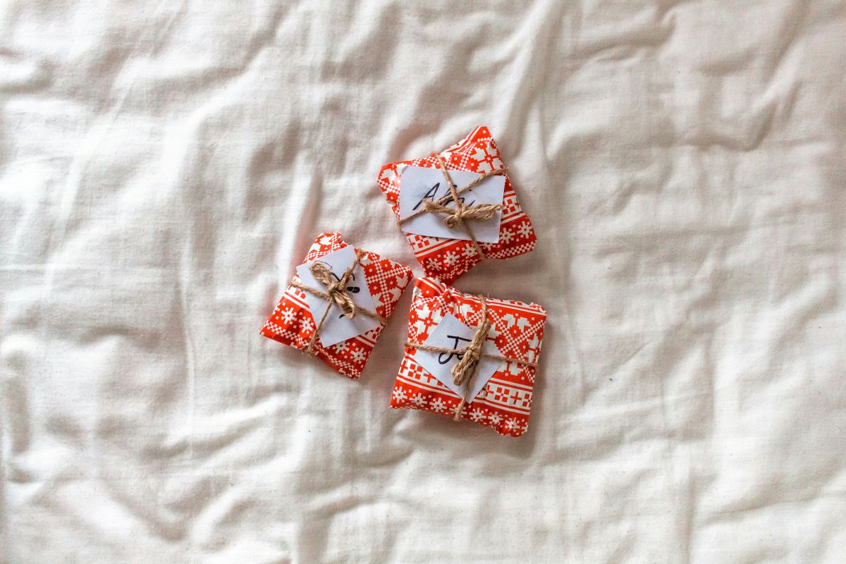 gist cards are wrapped as presents