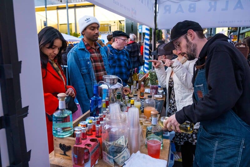 Holiday marketplace at Union Square Winter Walk