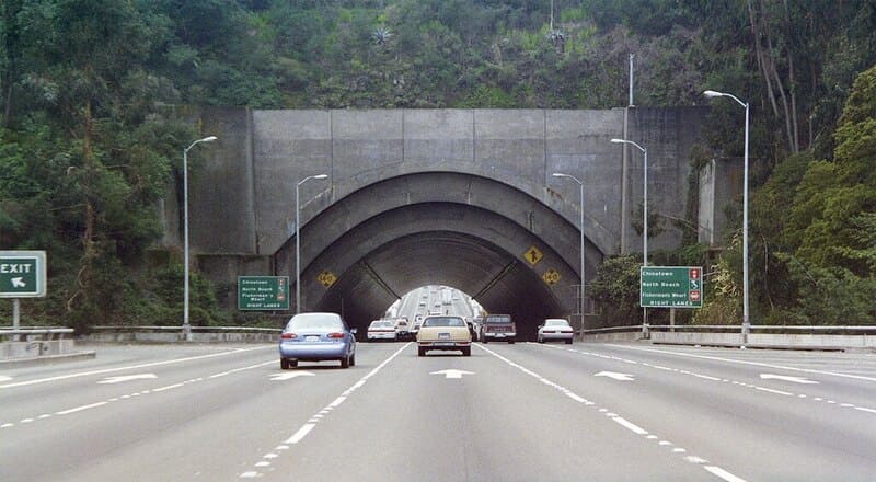 Yerba Buena Tunnel during daytime