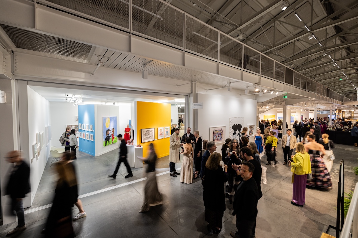 people at an art and design fair in San Francisco
