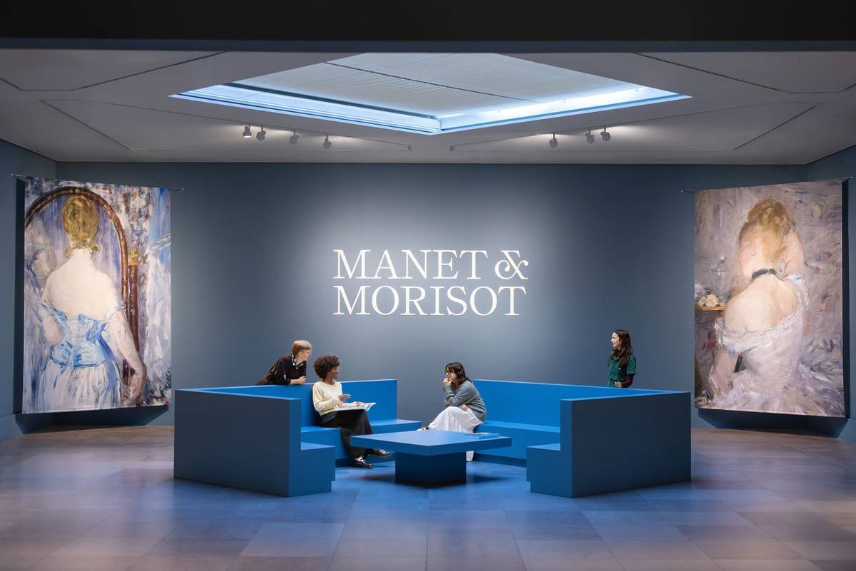Manet & Morisot exhibition entrance at the Legion of Honor