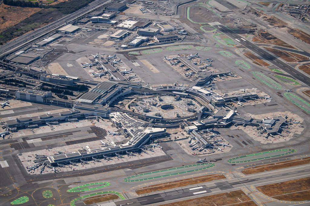 SFO airport from above