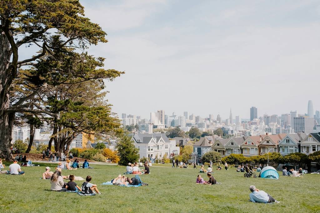 People in a park in San Francisco