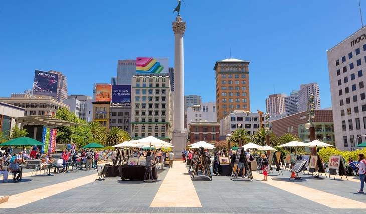 San Francisco’s iconic Union Square is transforming into a massive open-air dance floor Friday nights — with free salsa lessons, country western, and more