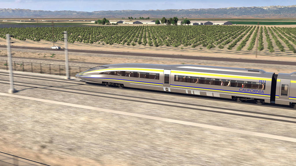 California high speed train rendering.