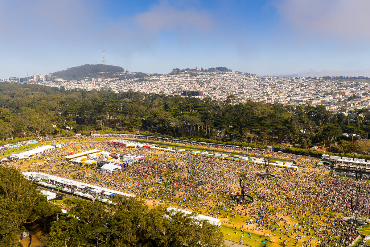 during the Outside Lands 2025 Music and Arts Festival held in Golden Gate Bridge Park in San Francisco, CA on August 08, 2025. (Photo by Alive Co)