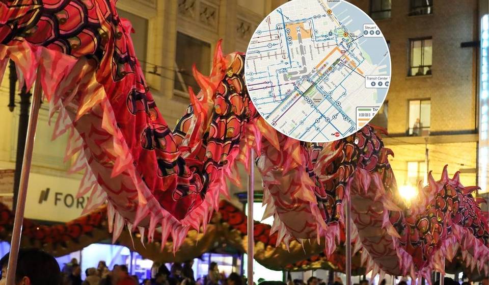 El histórico desfile del Año Nuevo chino se apodera de San Francisco este fin de semana: aquí tienes un resumen de los cierres de carreteras y los cambios en el transporte público.