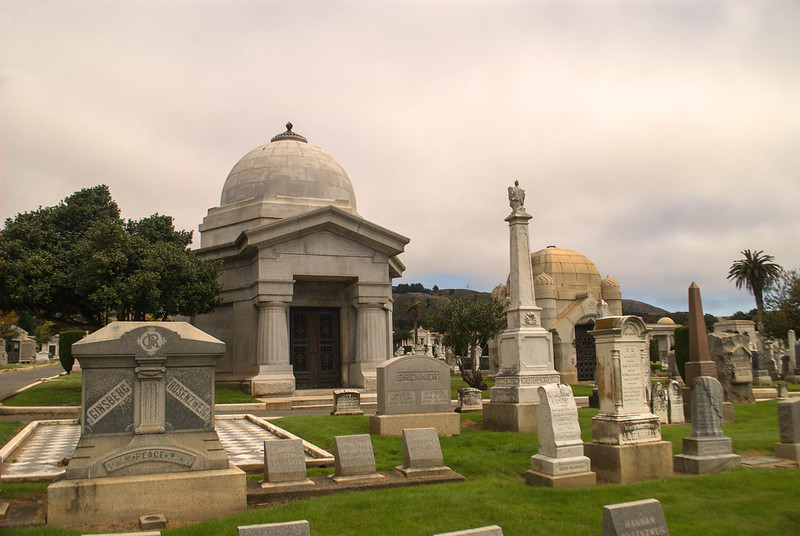 Grave of Levi Strauss in Colma.