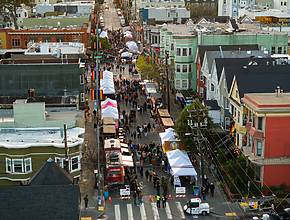The Castro is hosting a five-hour  free block party and night market with music, drag, and food trucks this Friday