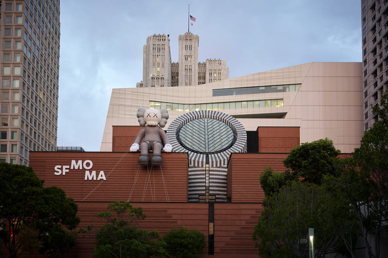 SFMOMA exterior with KAWS sculpture