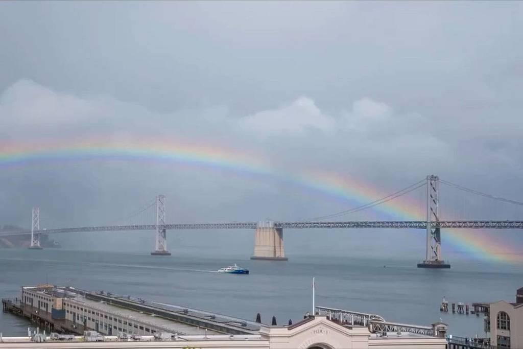 Rainbow at Bay Bridge