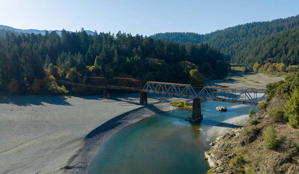 California Is Turning An Old Railroad Into A 300-Mile Trail From SF To Humboldt, Opening A Wild Stretch Of Once-Inaccessible Terrain Along The Eel River