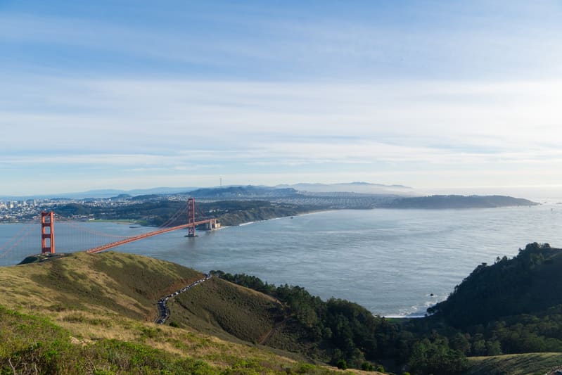 Vista del puente Golden Gate desde Marin