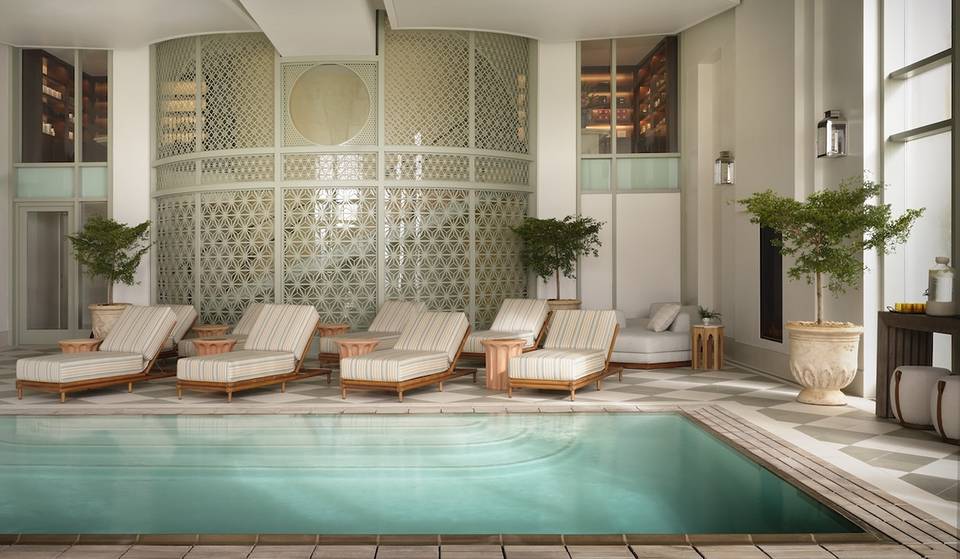 Por 125 dólares, puedes conseguir un pase de un día para este lujoso spa recién renovado, escondido en el interior de un histórico hotel de San Francisco