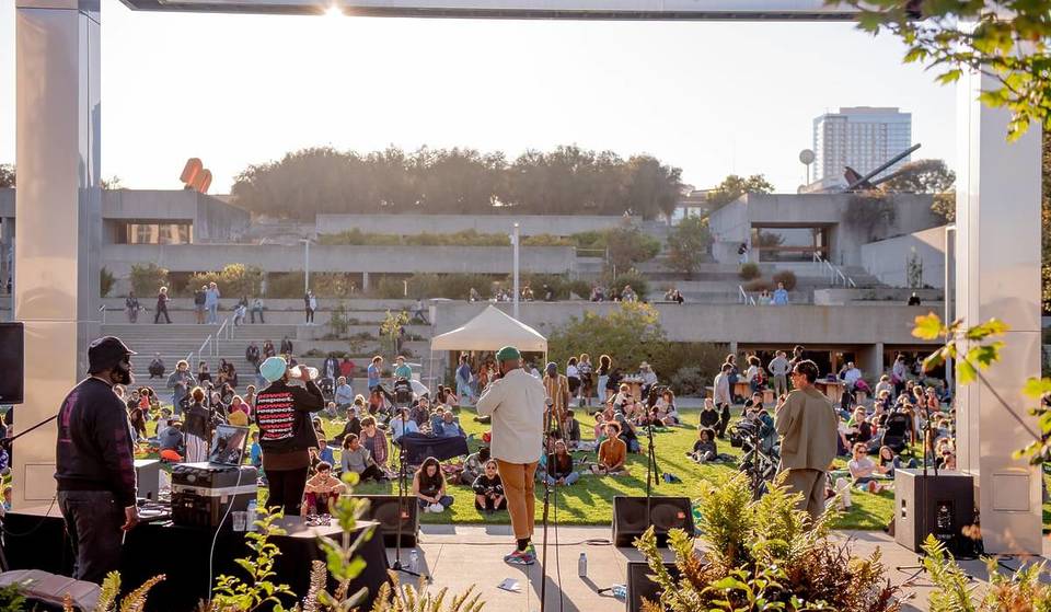 This East Bay museum is turning its campus into a giant weekly block party every Friday night through October — with after-hours gallery access, live music, and sunset views over Lake Merritt