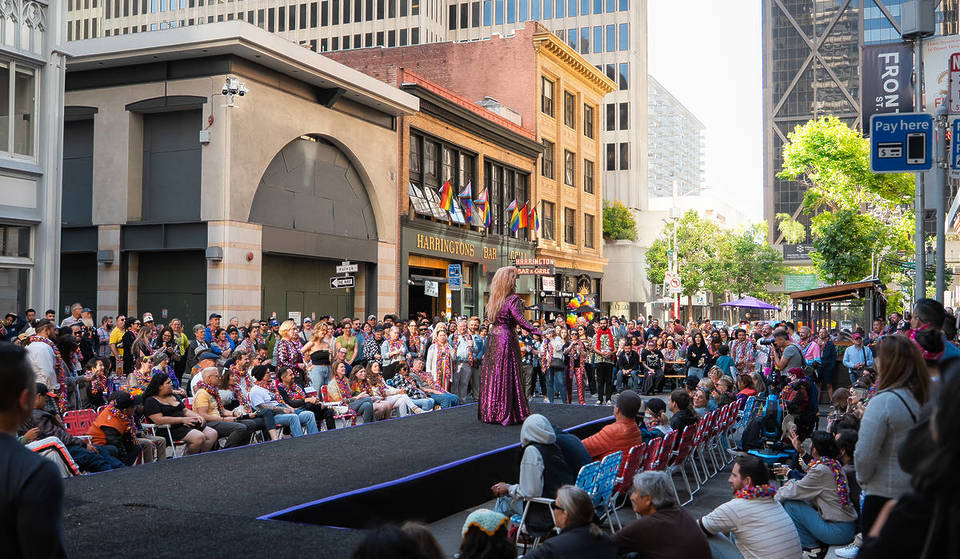 Downtown San Francisco is hosting a series of free drag shows to celebrate Pride this June