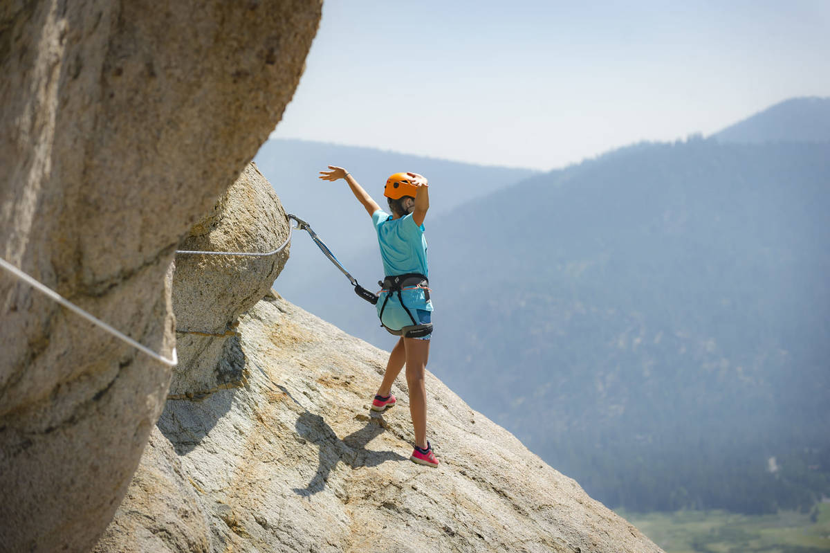 Tahoe’s via ferrata is officially open for summer 2026, bringing European-style assisted climbing to the iconic 800-foot Tram Face