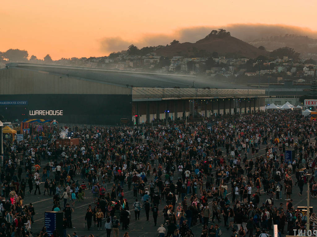 A large crowd at Portola Music Festival in SF.