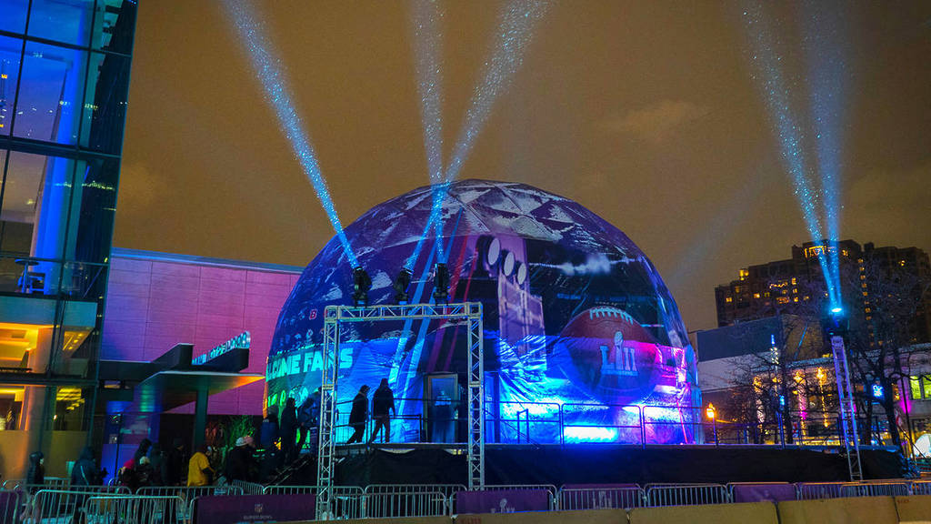 San José ha inaugurado oficialmente una cúpula de visualización inmersiva de 60ft con sonido envolvente 8k para las fiestas de ver los partidos este verano 