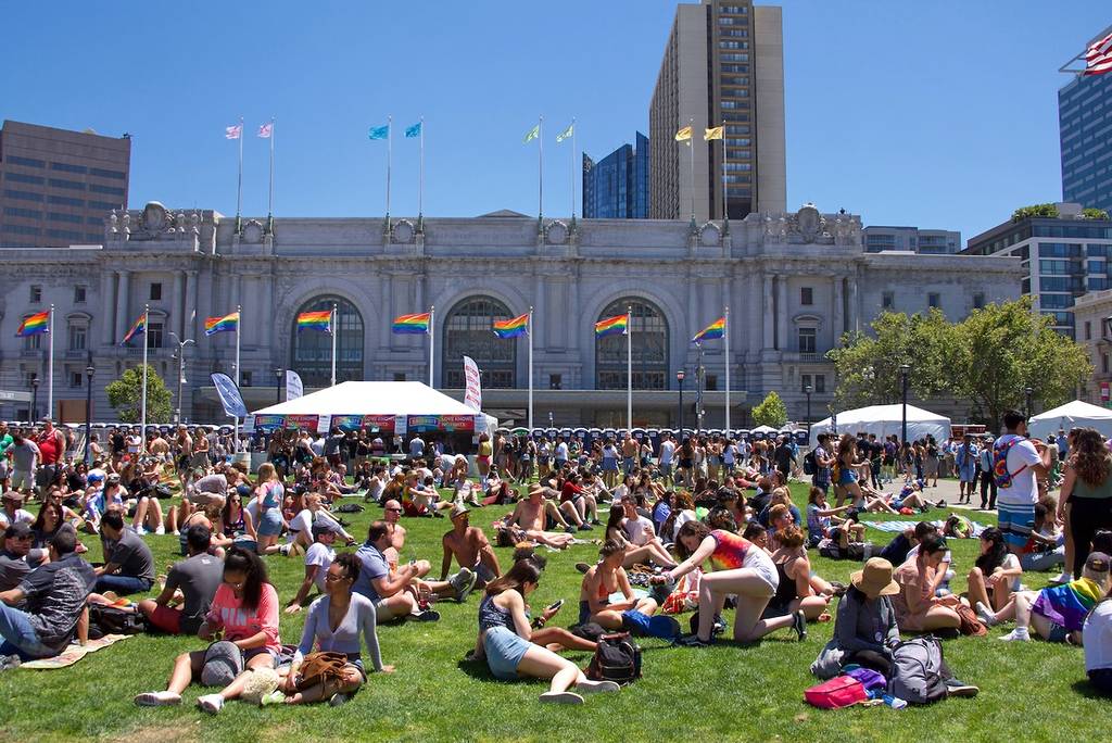 people at Pride in SF