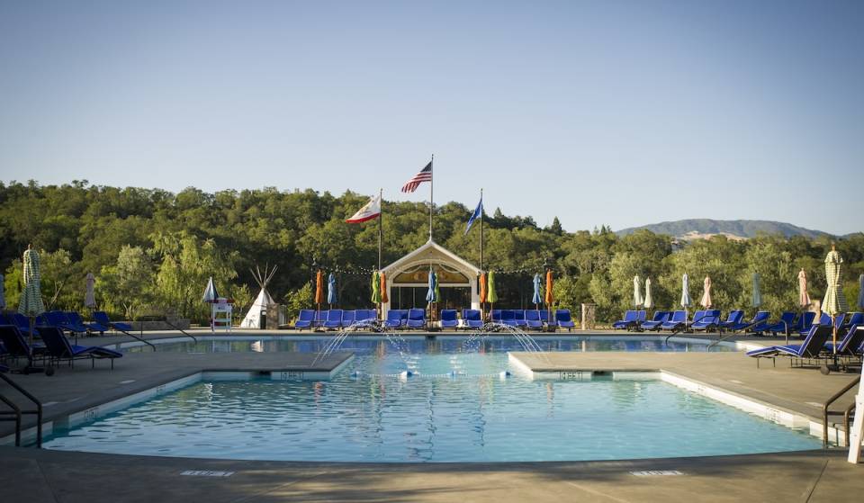 This beautiful Sonoma winery boasts a massive outdoor swimming pool for guests