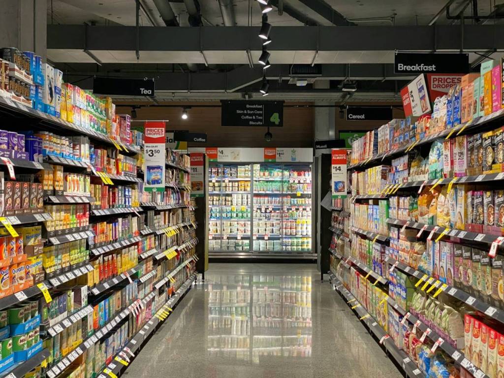 Grocery store aisle