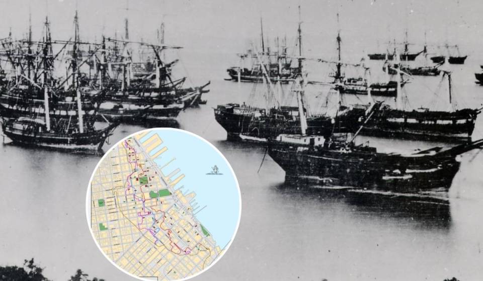 This new, detailed map reveals the exact locations of 70+ ships buried under San Francisco for nearly 200 years