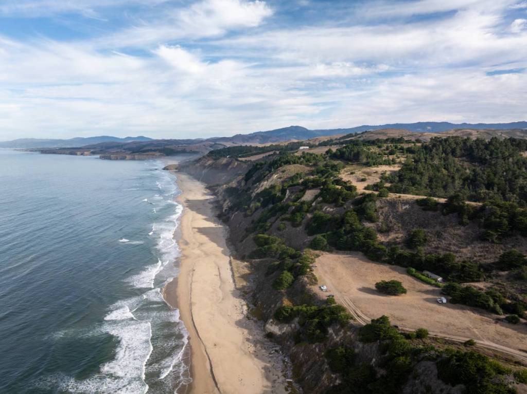 San Gregorio Ranch State Beach aerial view