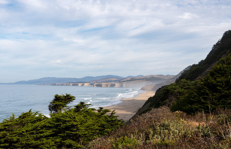 View of San Gregorio State Park beach