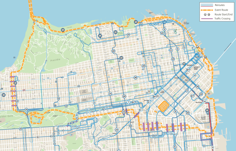 Mapa del Maratón de San Francisco