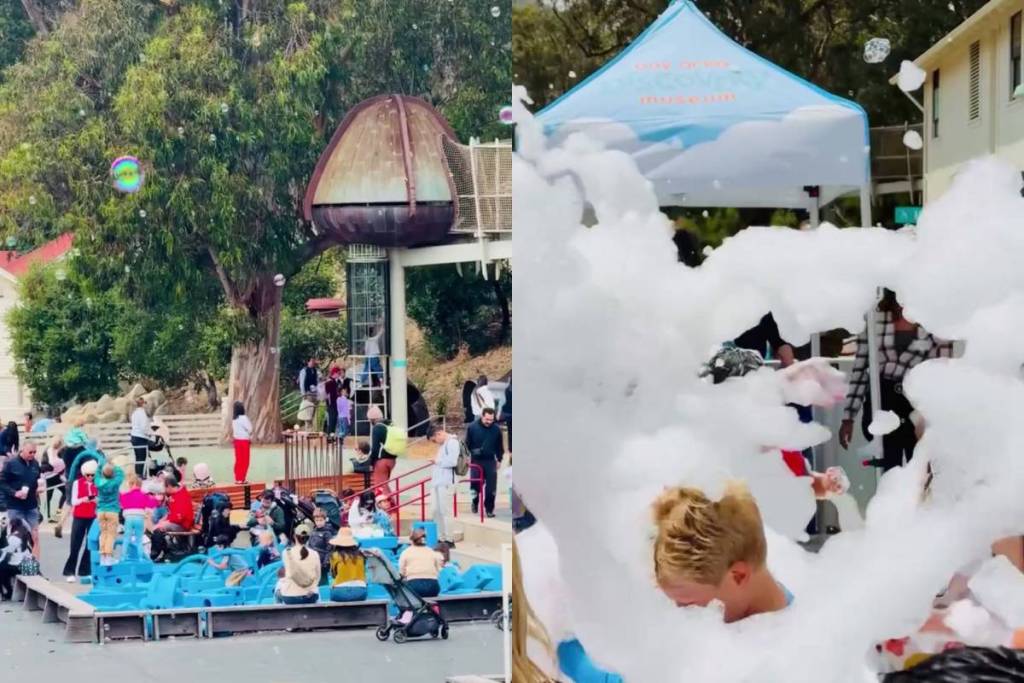 Fiesta de la espuma en el Bay Area Discovery Museum