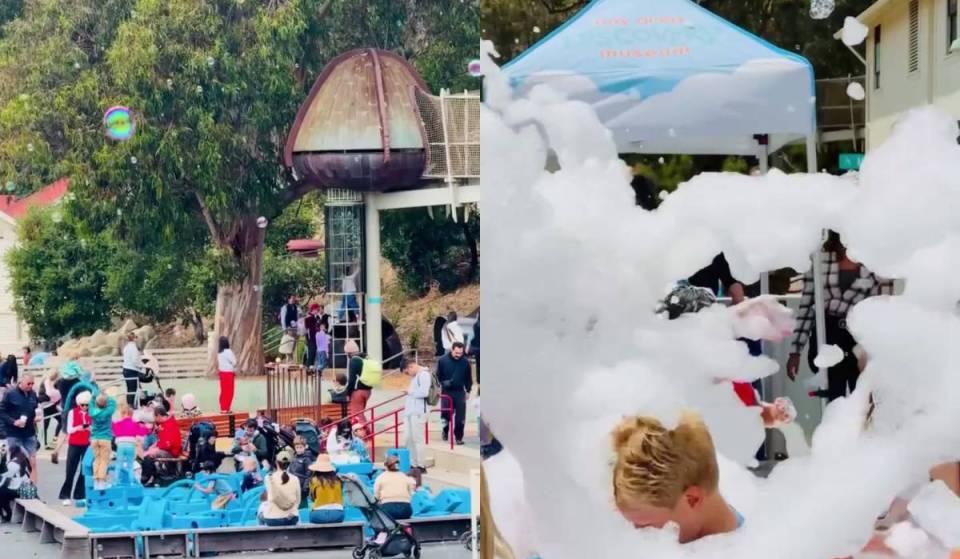 Este popular museo frente al mar, justo al lado del puente Golden Gate, está transformando sus espacios al aire libre en una gigantesca fiesta de espuma de verano para niños