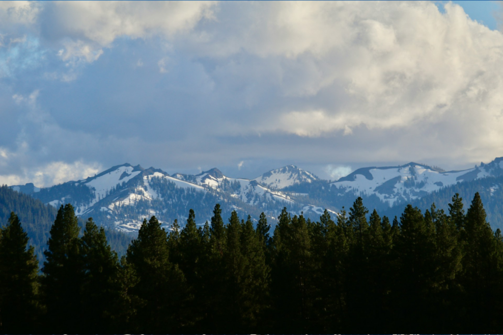 View of Sierra Nevada from Truckee.