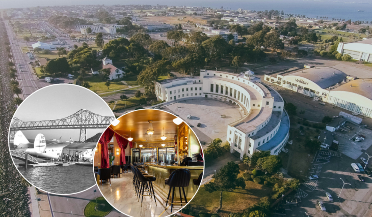 Once a 1930s Pan Am flying boat terminal and ‘Indiana Jones’ set, this historic Treasure Island building is now home to a glamorous Art Deco craft whiskey bar with sweeping Golden Gate views